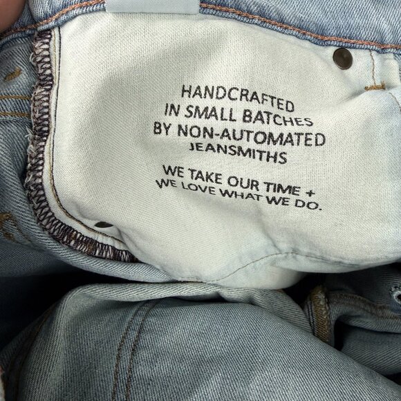 RALEIGH WORKSHOP Jones Lookout Light Wash Tapered Jeans Minimalist Men's 33 NWOT - Picture 10 of 16